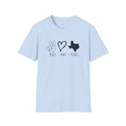 Peace Love Texas Softstyle T-Shirt Light Blue / S - danirou