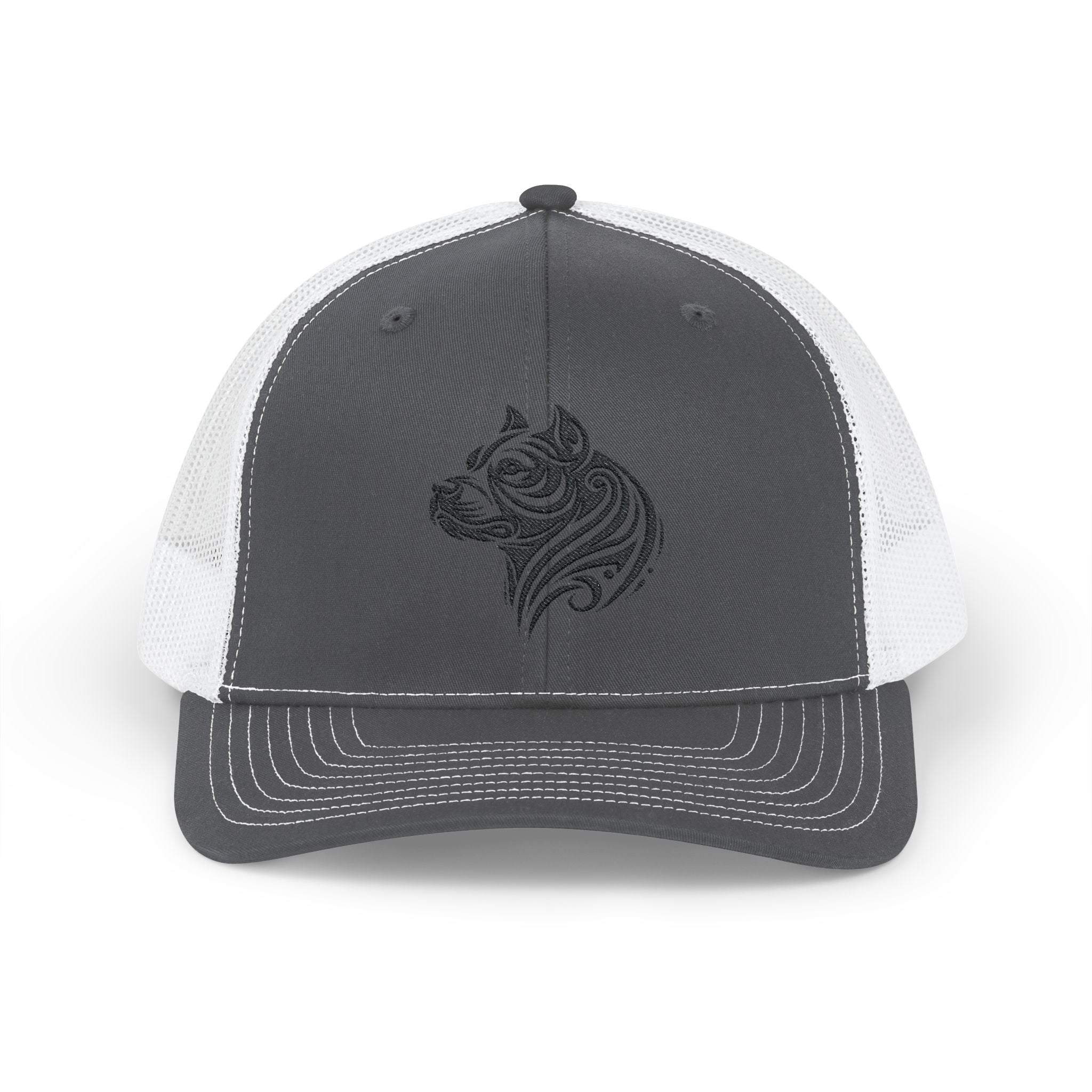 Pit Bull Tattoo Snapback Trucker Cap Charcoal / White / One size - danirou