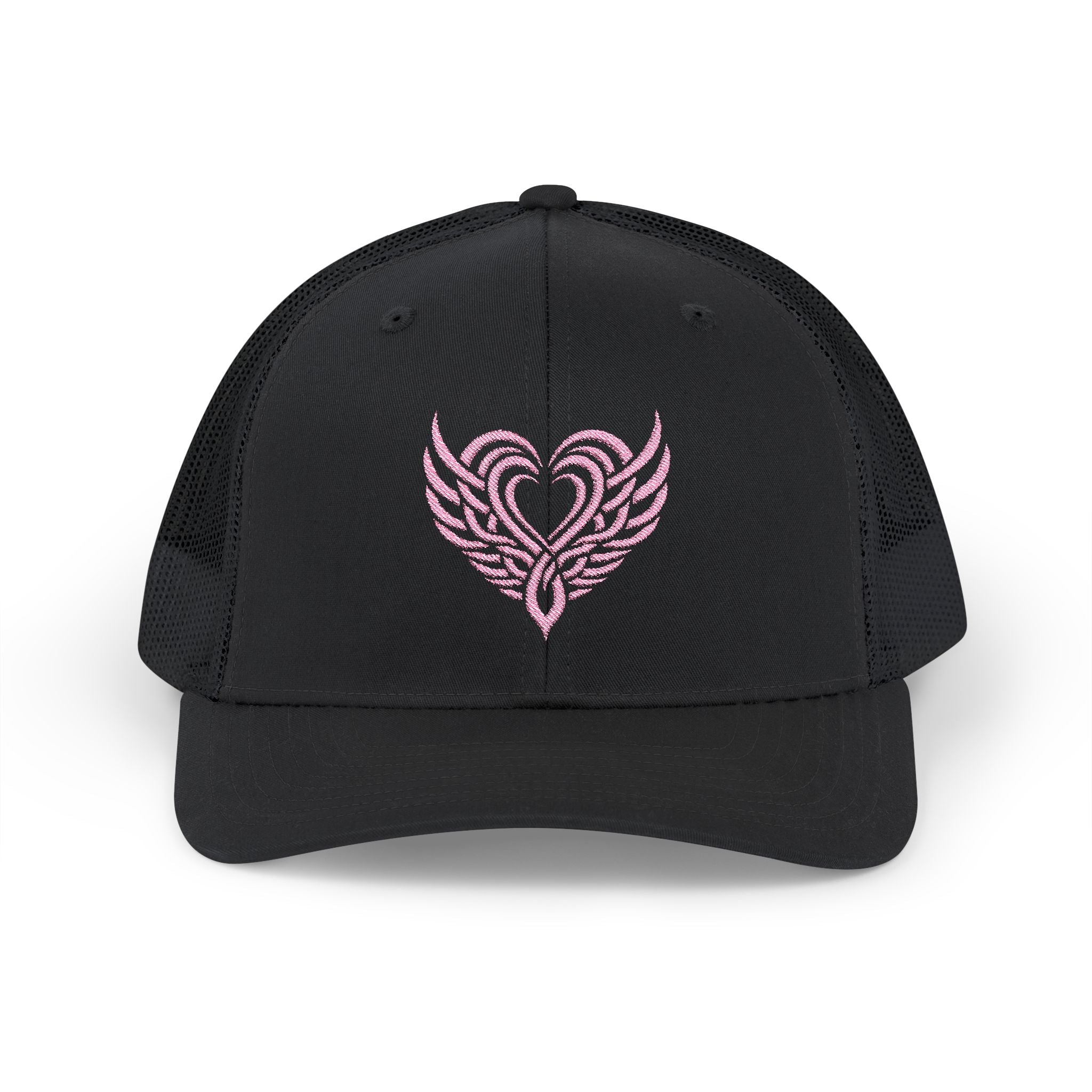 Pink Tattoo Heart Snapback Trucker Cap Black / One size - danirou