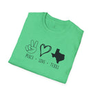 Peace Love Texas Softstyle T-Shirt - danirou