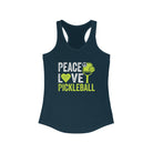 Peace, Love, Pickleball Women's Racerback Tank XS / Solid Midnight Navy - danirou