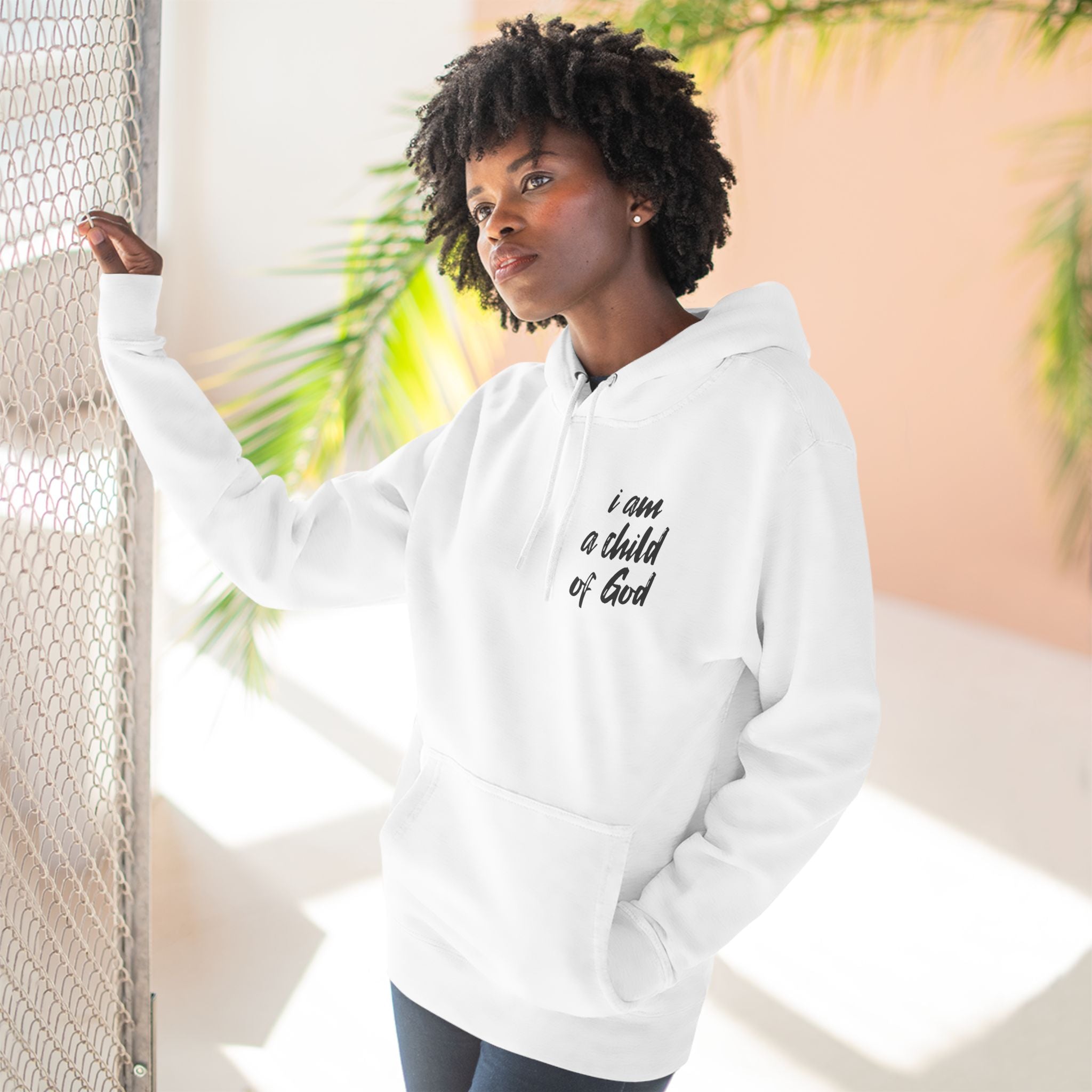 I am a Child of God Three-Panel Fleece Hoodie - danirou