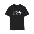 Peace Love Texas Softstyle T-Shirt Black / S - danirou