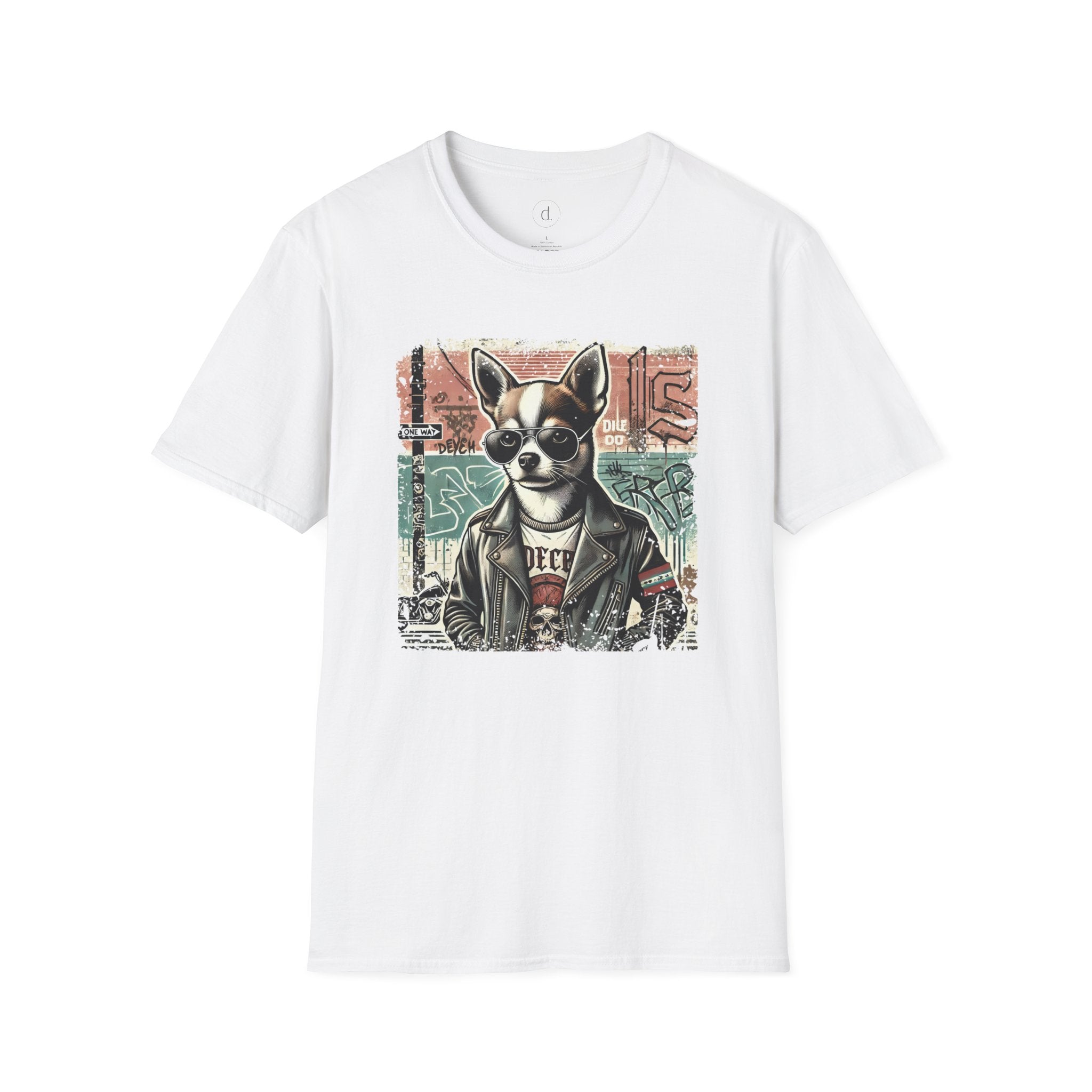 Rebel Chihuahua Softstyle T-Shirt White / S - danirou