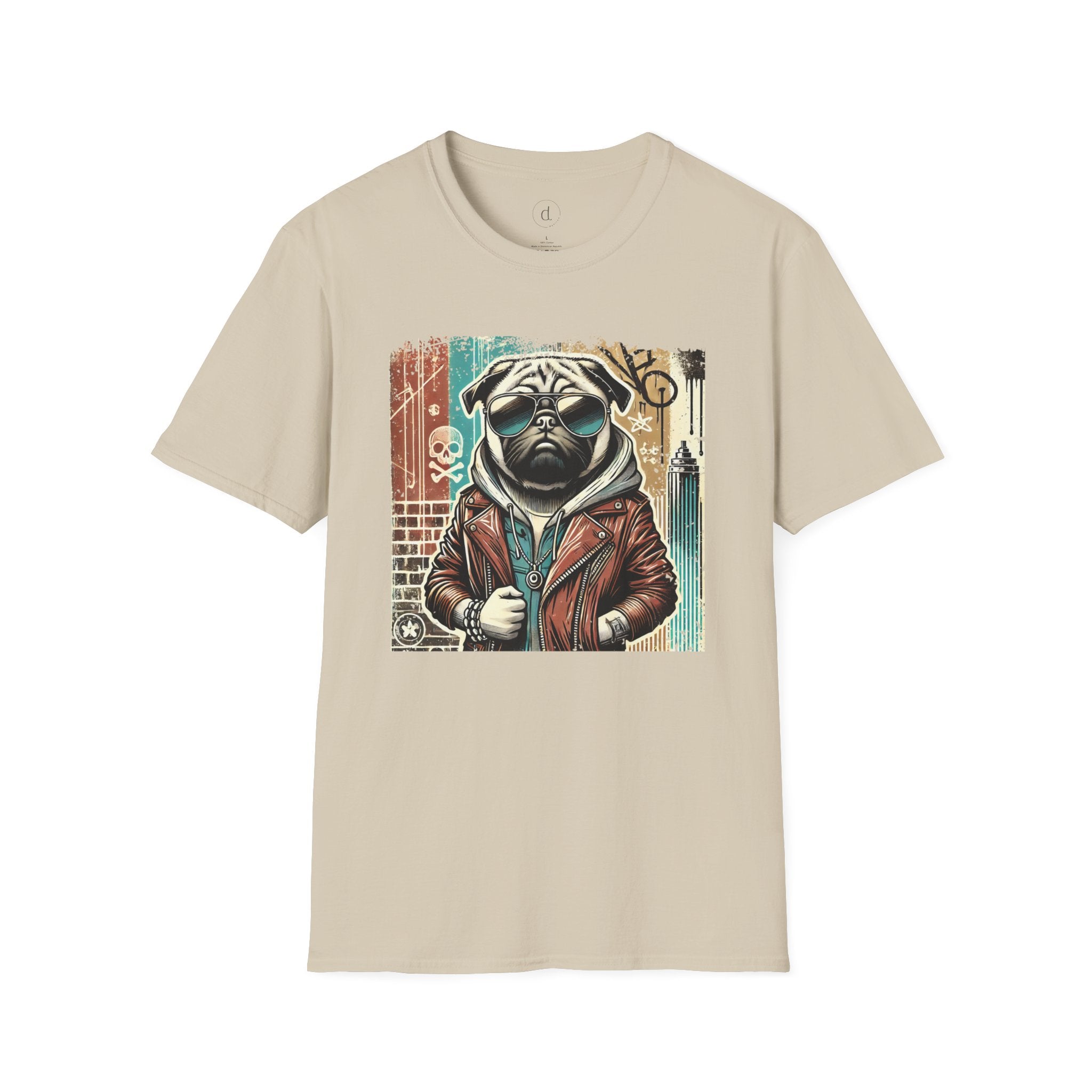 Cool Pug Softstyle T-Shirt Sand / S - danirou