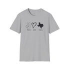 Peace Love Texas Softstyle T-Shirt Sport Grey / S - danirou