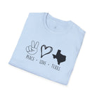 Peace Love Texas Softstyle T-Shirt - danirou