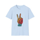 Peace, Love, and Unity Softstyle T-Shirt Light Blue / S - danirou