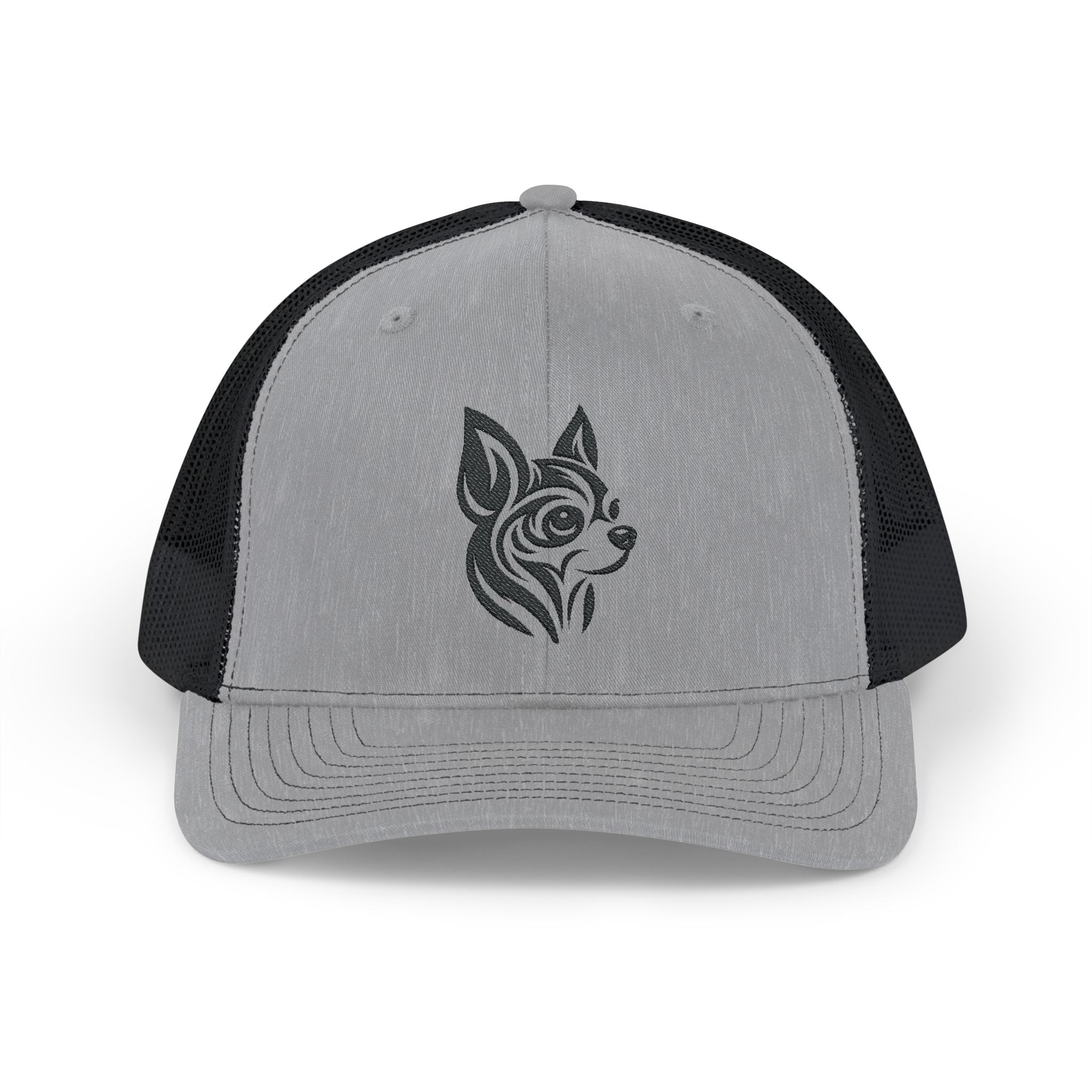 Chihuahua Tattoo Snapback Trucker Cap Heather Grey / Black / One size - danirou