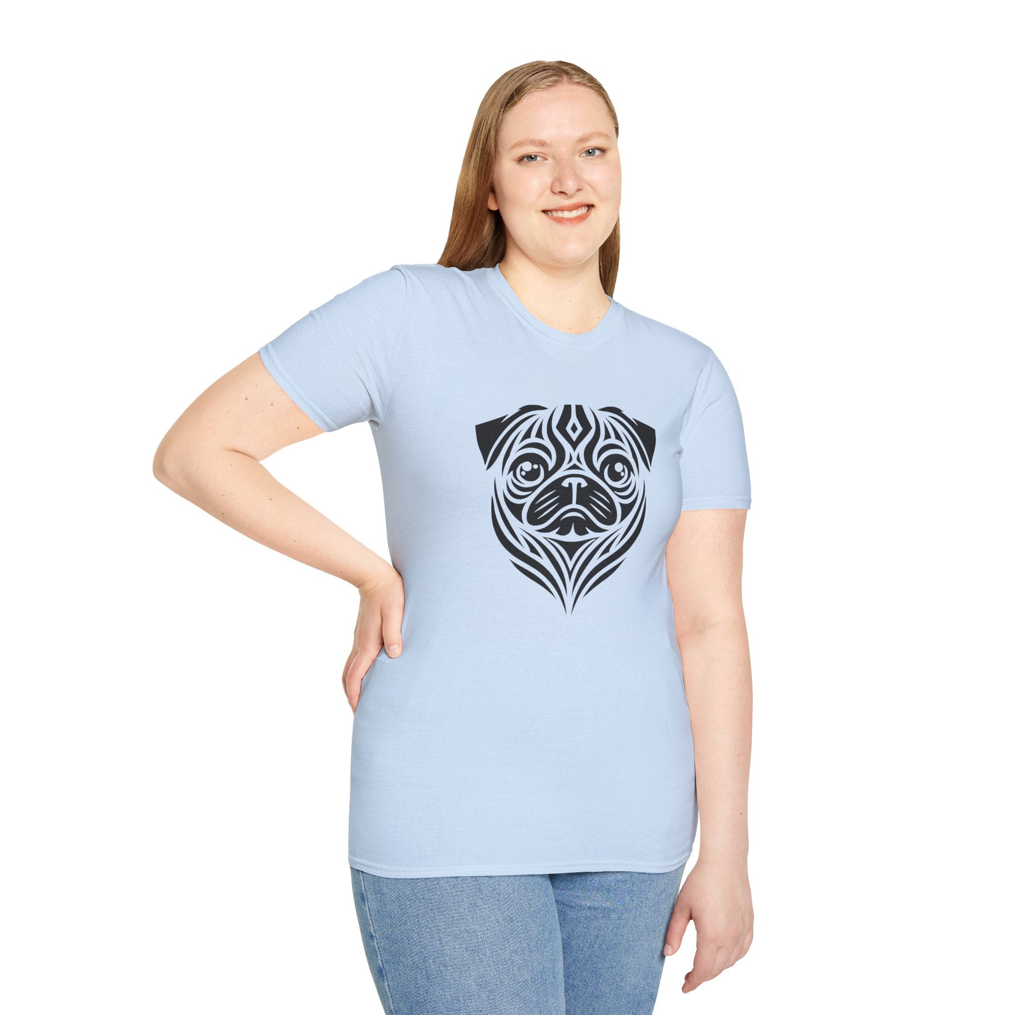 Tribal Style Pug Softstyle T-Shirt - danirou