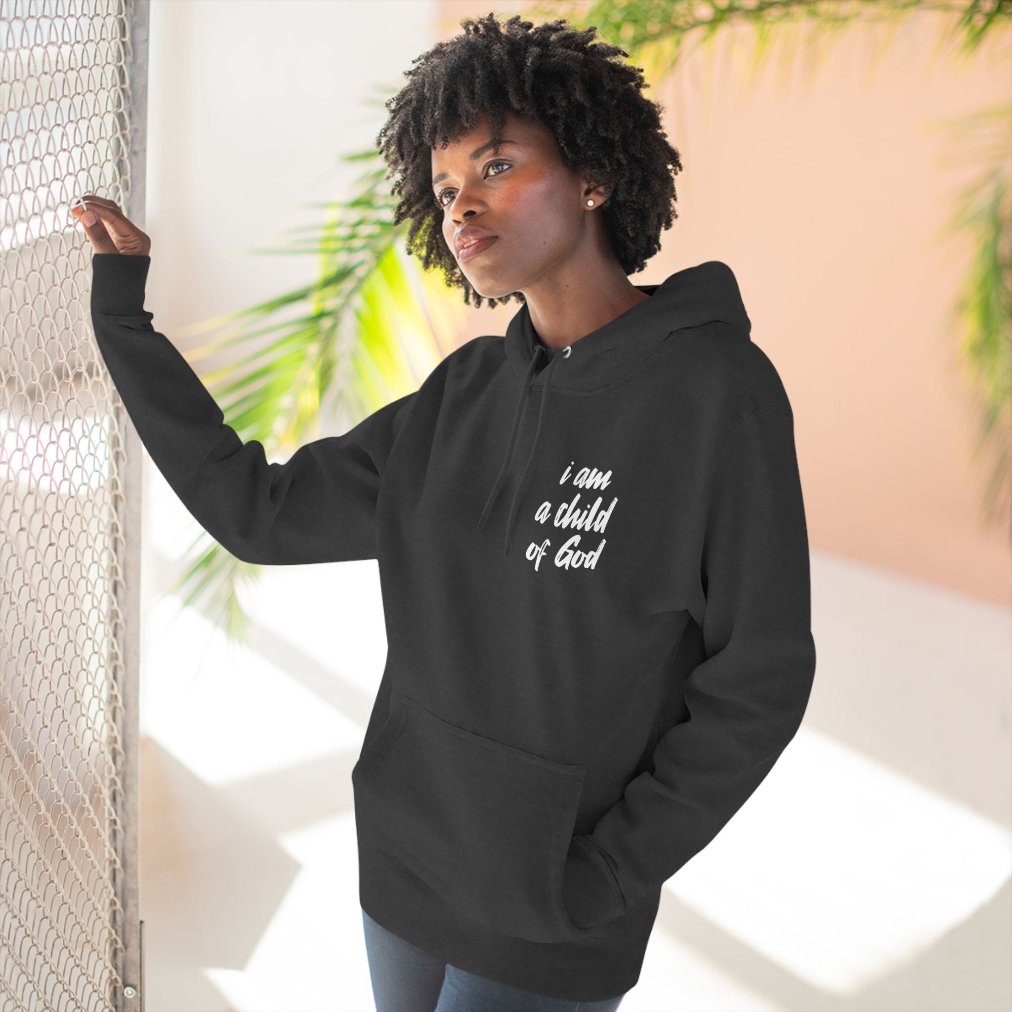 I am a Child of God Three-Panel Fleece Hoodie - danirou