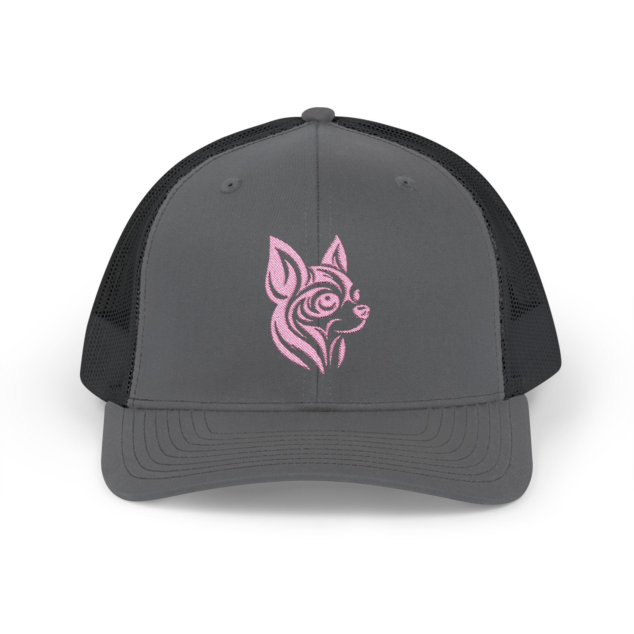 Pink Chihuahua Tattoo Snapback Trucker Cap Charcoal / Black / One size - danirou