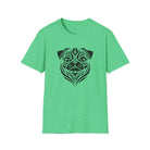 Tribal Style Pug Softstyle T-Shirt Heather Irish Green / S - danirou