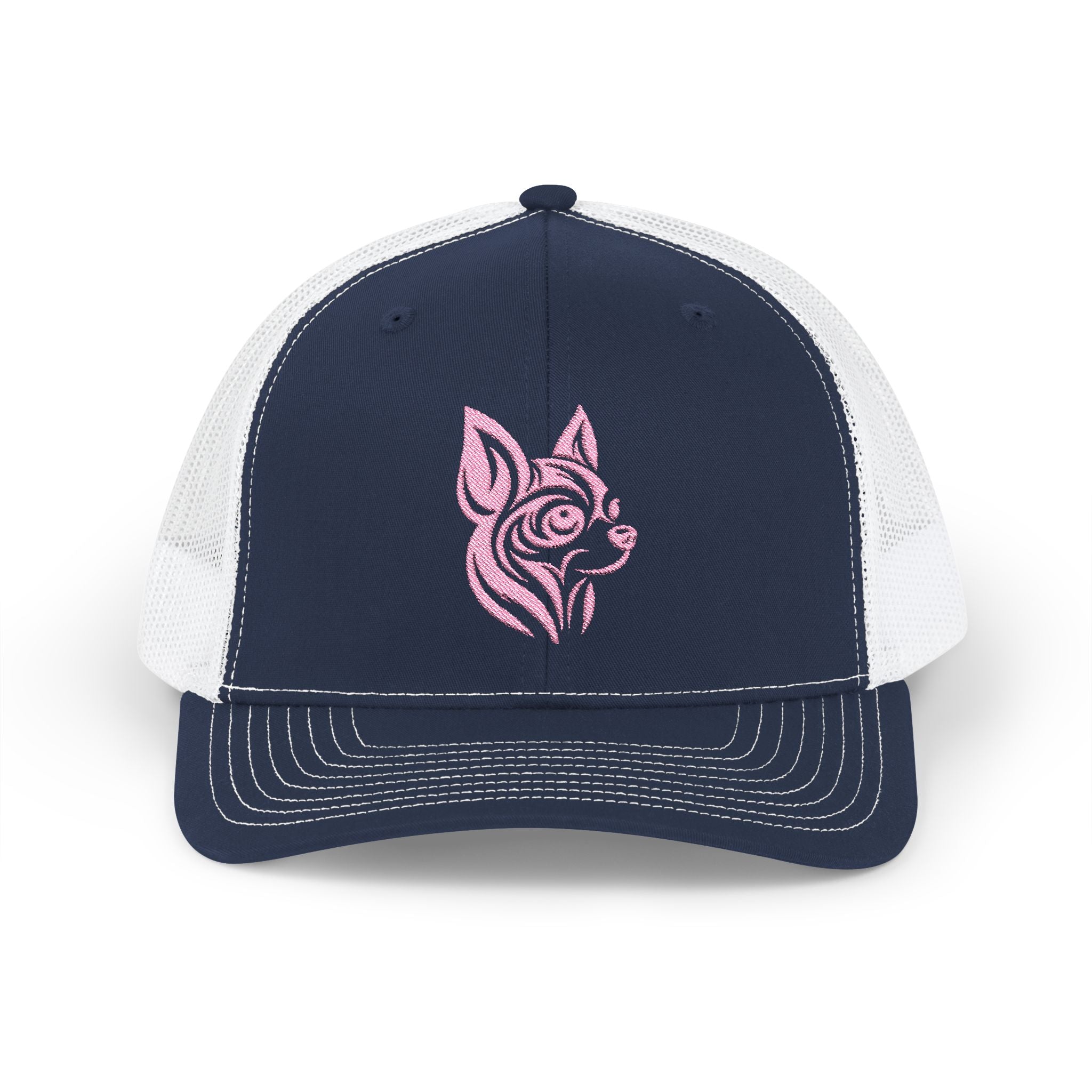 Pink Chihuahua Tattoo Snapback Trucker Cap Navy / White / One size - danirou