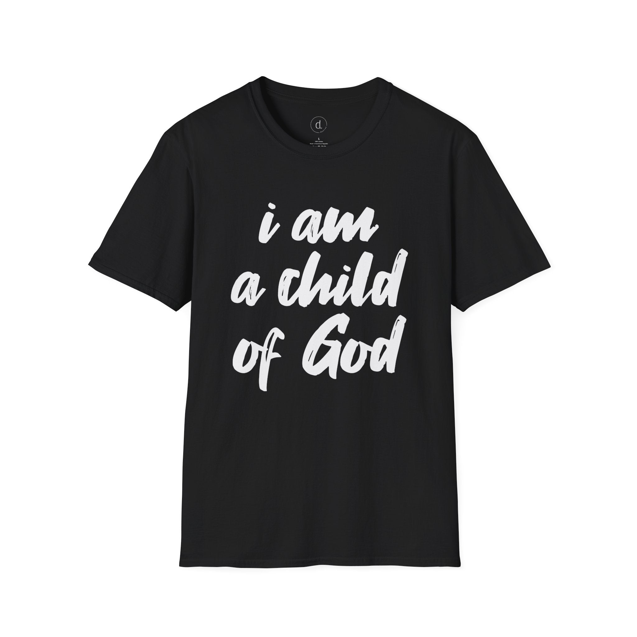 I am a Child of God Unisex Softstyle T-Shirt XS / Black - danirou