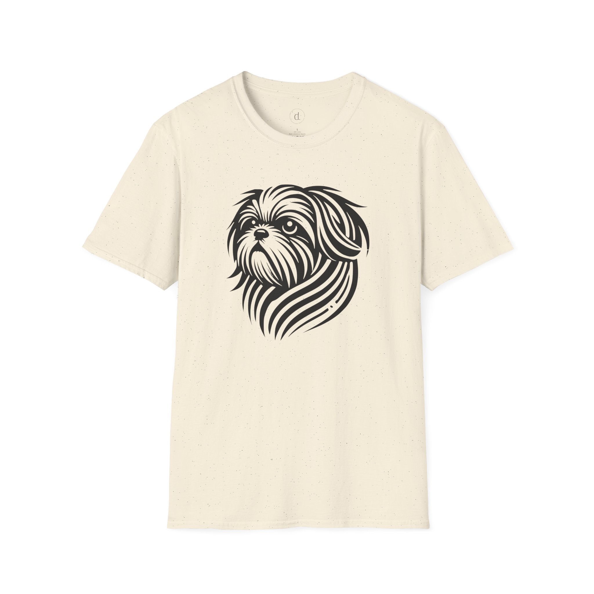 Tribal Shih Tsu Softstyle T-Shirt Natural / S - danirou