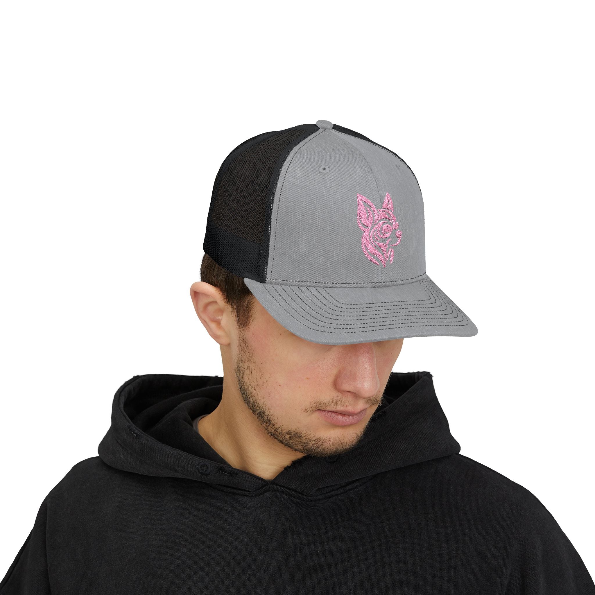 Pink Chihuahua Tattoo Snapback Trucker Cap - danirou