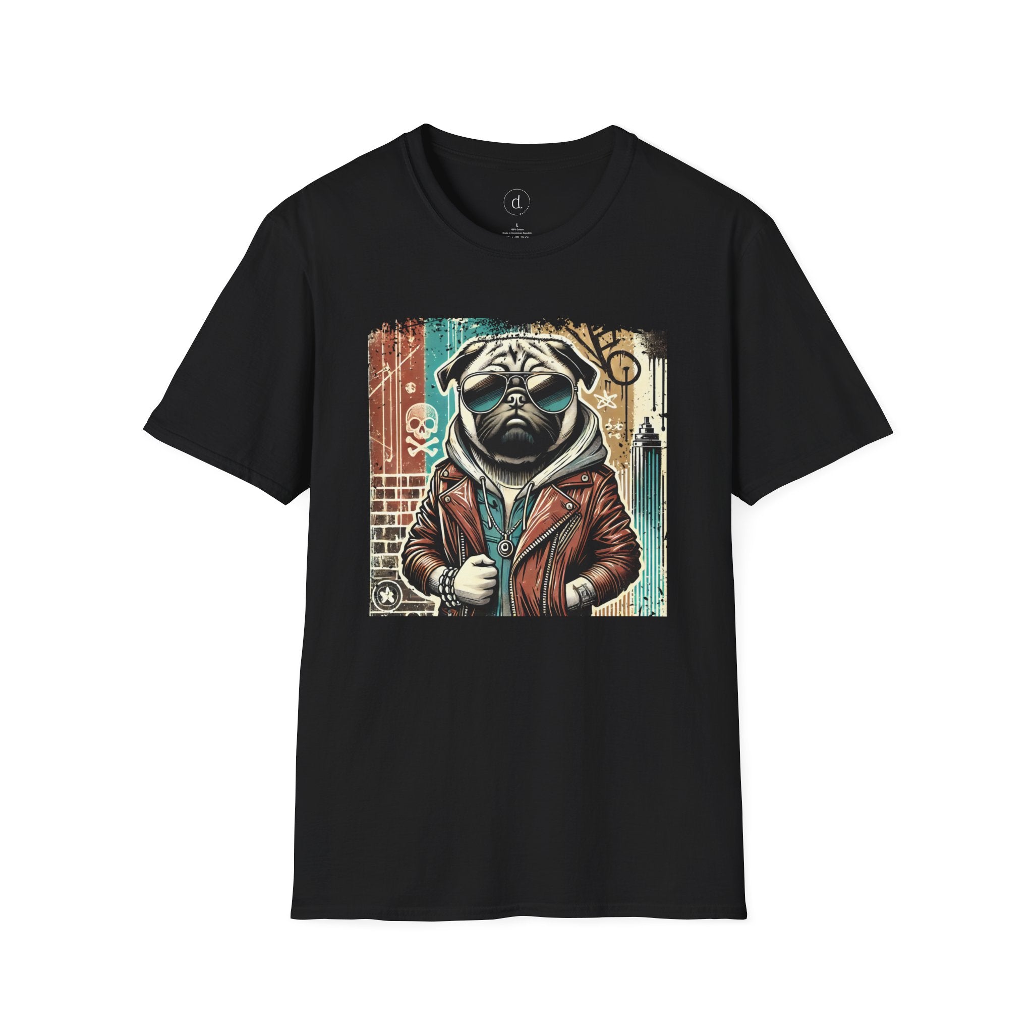 Cool Pug Softstyle T-Shirt Black / S - danirou