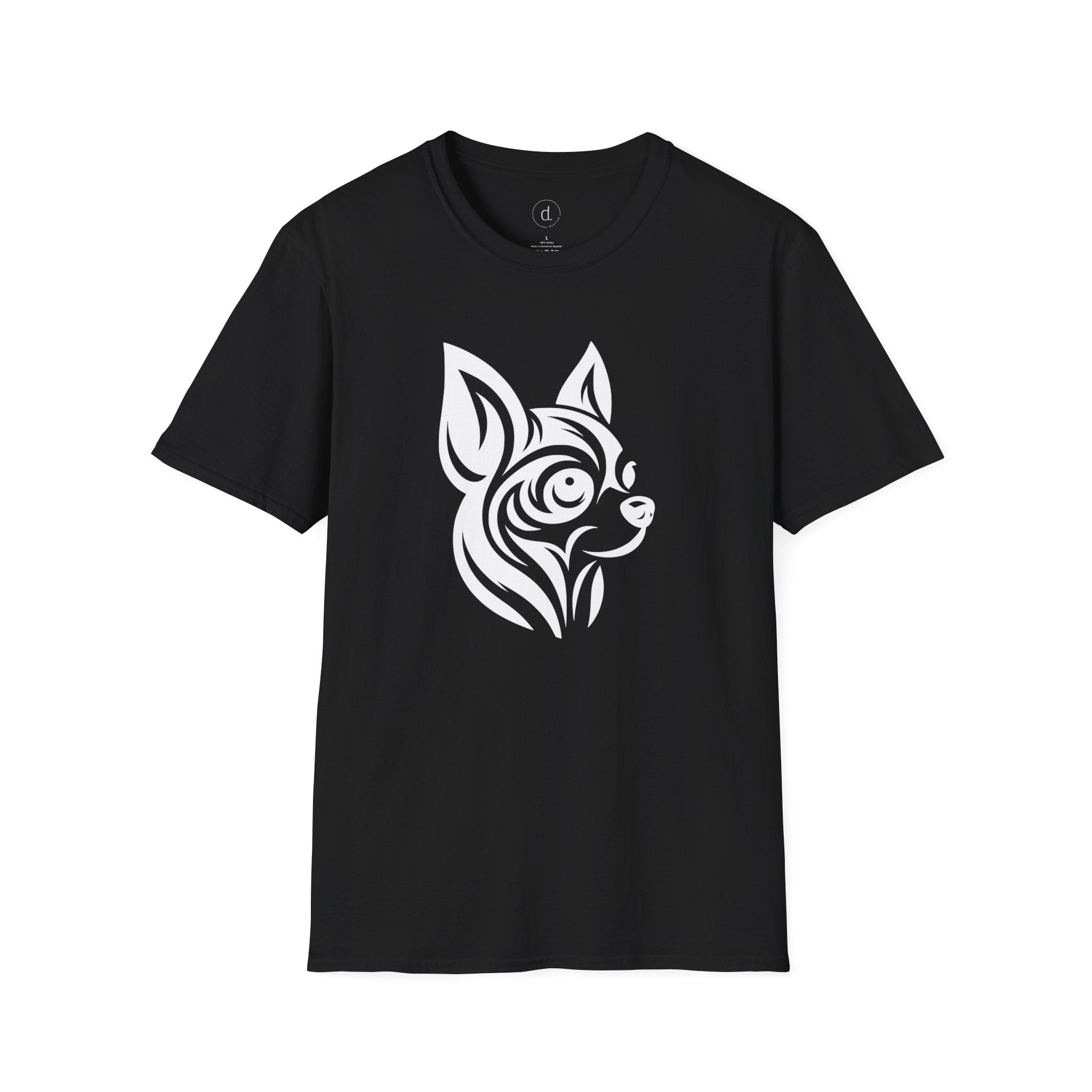 Tribal Chihuahua Softstyle T-Shirt Black / S - danirou