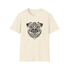 Tribal Style Pug Softstyle T-Shirt Natural / S - danirou