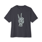 Peace and KIndness Oversized Boxy Tee Dark Grey / XS - danirou