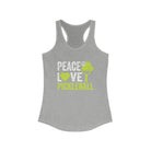 Peace, Love, Pickleball Women's Racerback Tank S / Heather Grey - danirou