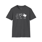 Peace Love Texas Softstyle T-Shirt Dark Heather / S - danirou