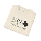 Peace Love Texas Softstyle T-Shirt - danirou