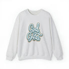 God is Great Crewneck Sweatshirt S / Ash - danirou