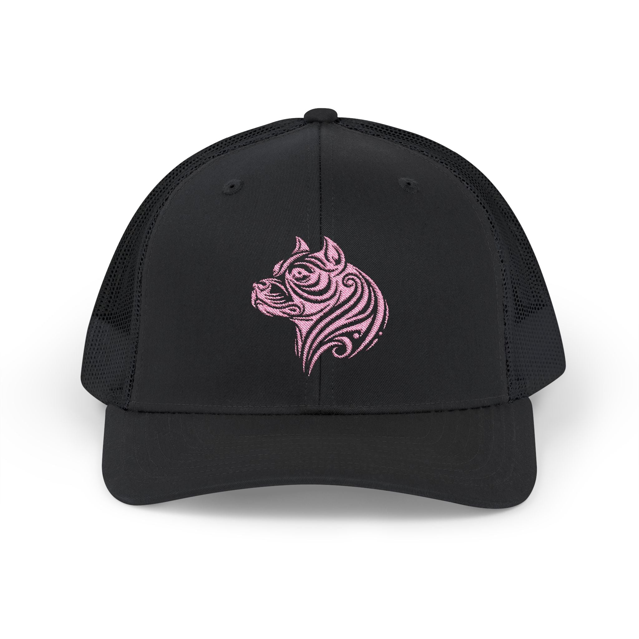 Pink Pit Bull Tattoo Snapback Trucker Cap Black / One size - danirou