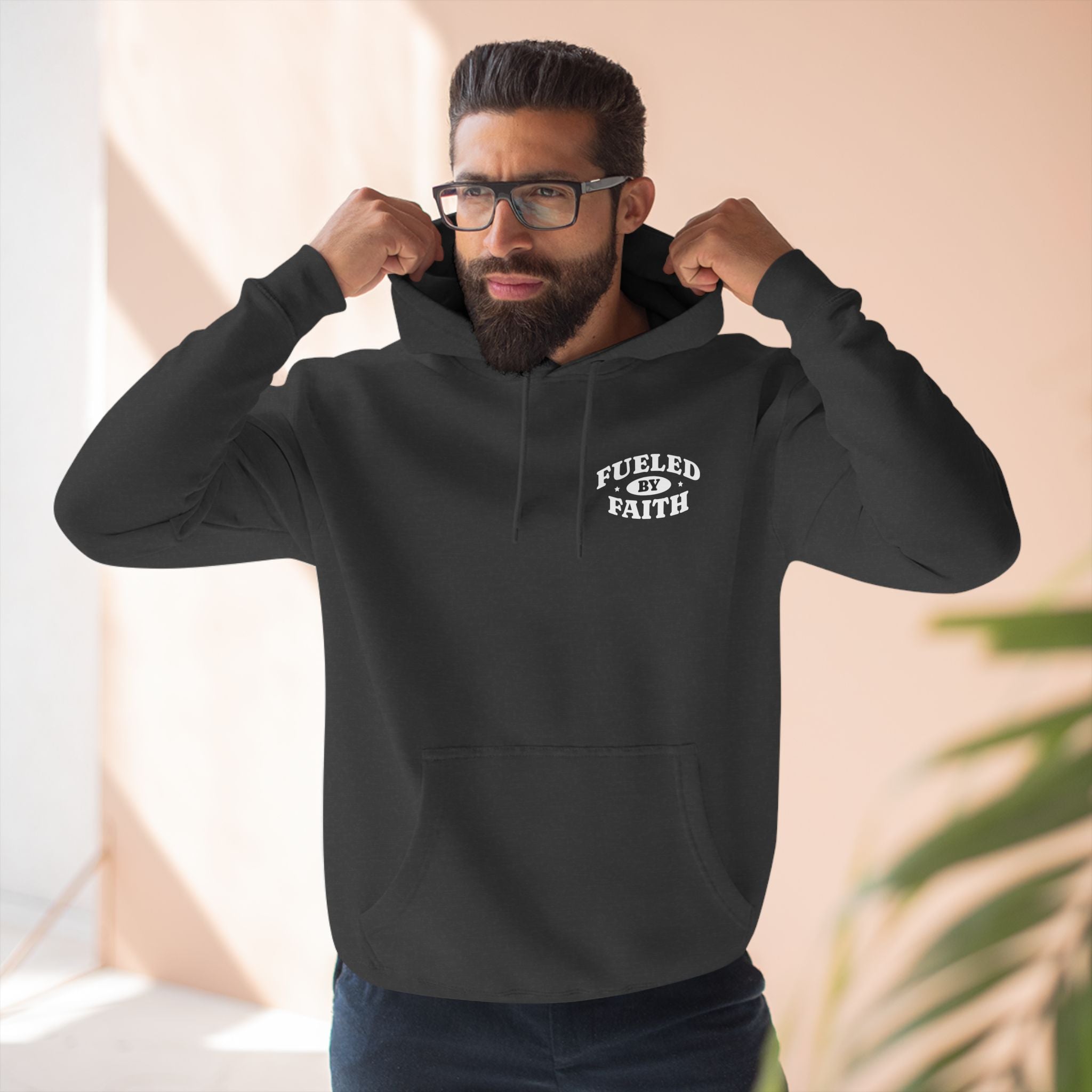 Fueled By Faith Three-Panel Fleece Hoodie - danirou