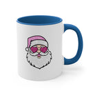 Glitzy Santa Accent Coffee Mug Blue / 11oz - danirou