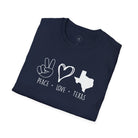 Peace Love Texas Softstyle T-Shirt - danirou