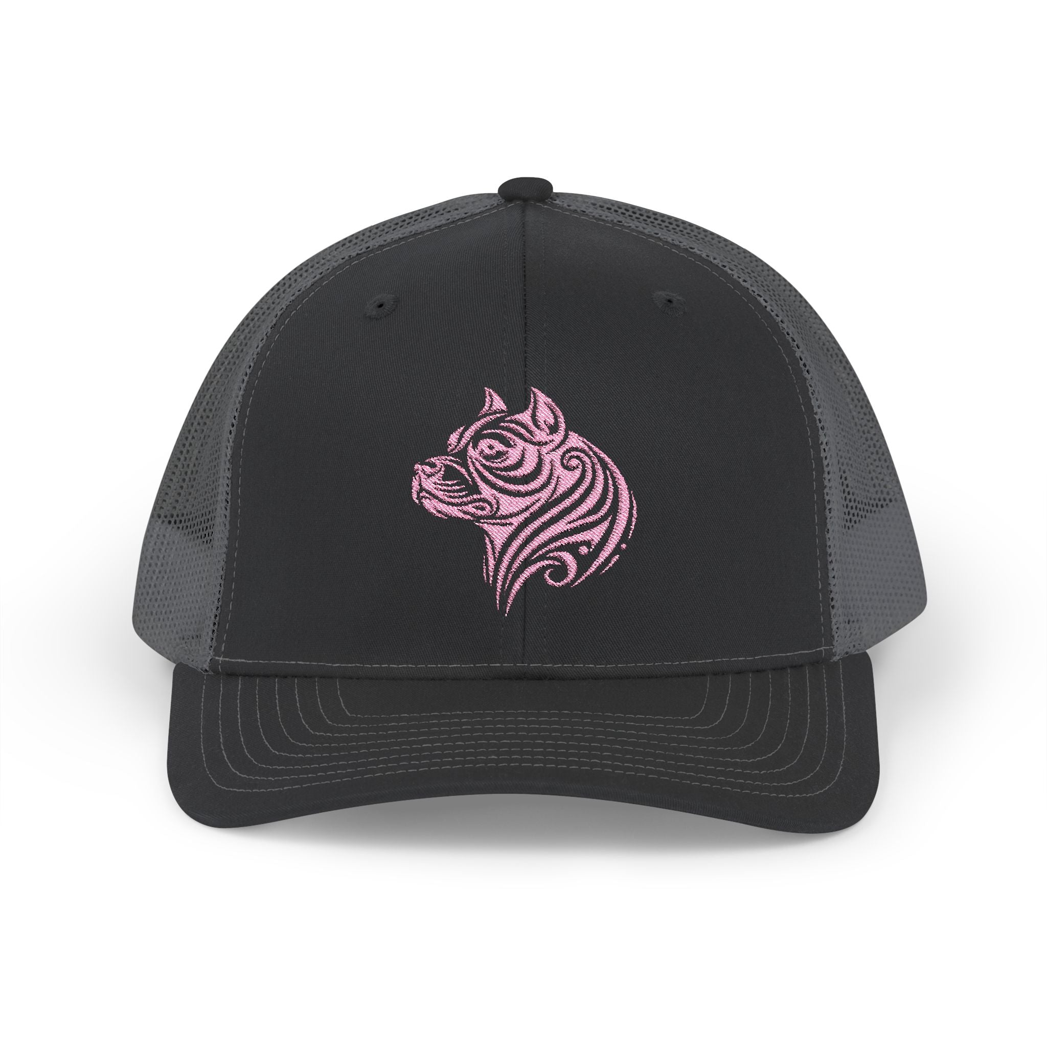 Pink Pit Bull Tattoo Snapback Trucker Cap - danirou