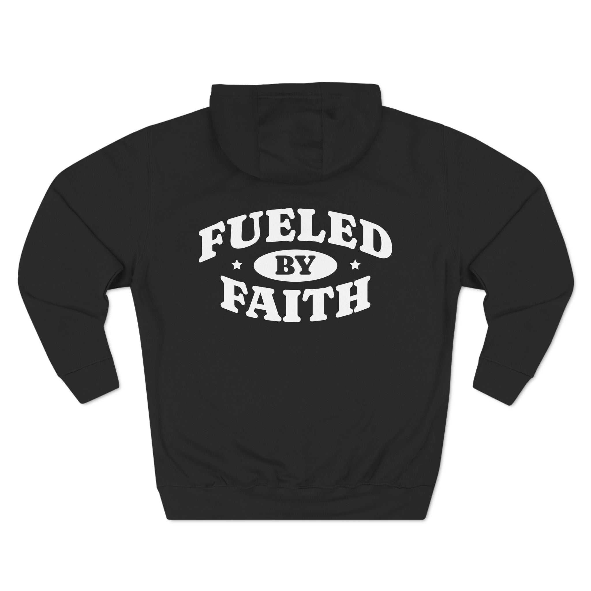 Fueled By Faith Three-Panel Fleece Hoodie S / Black - danirou