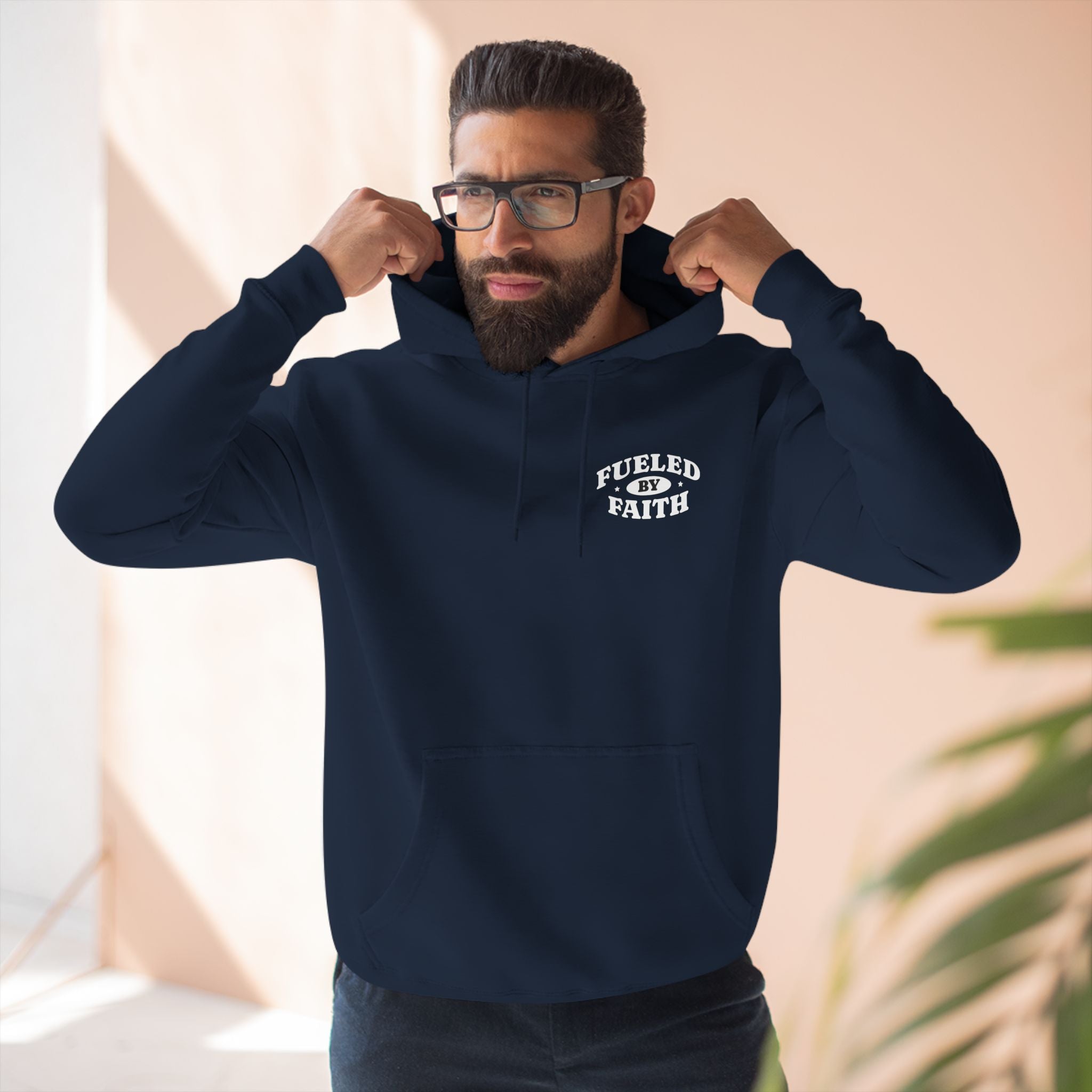 Fueled By Faith Three-Panel Fleece Hoodie - danirou