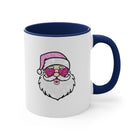 Glitzy Santa Accent Coffee Mug Navy / 11oz - danirou