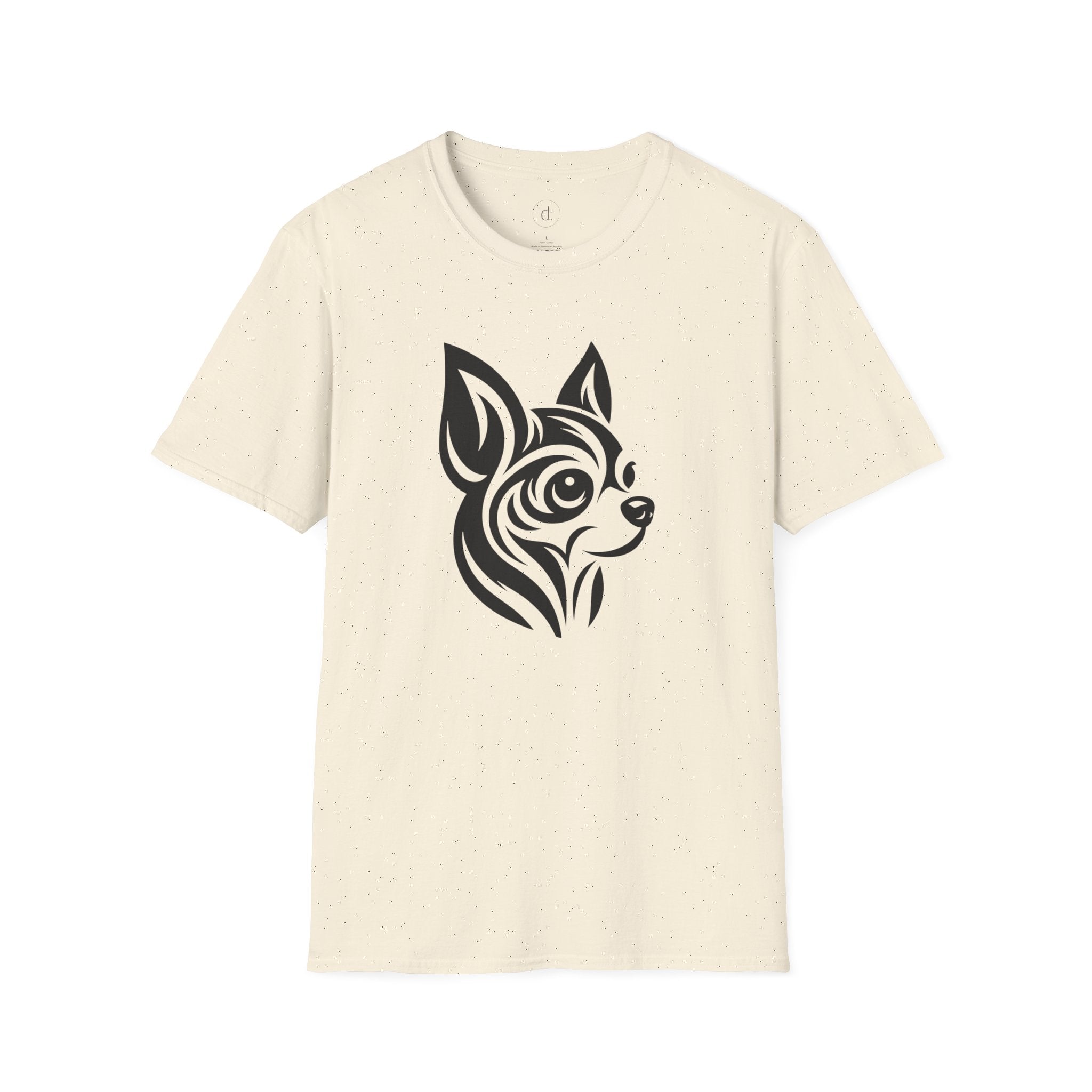 Tribal Chihuahua Softstyle T-Shirt Natural / S - danirou