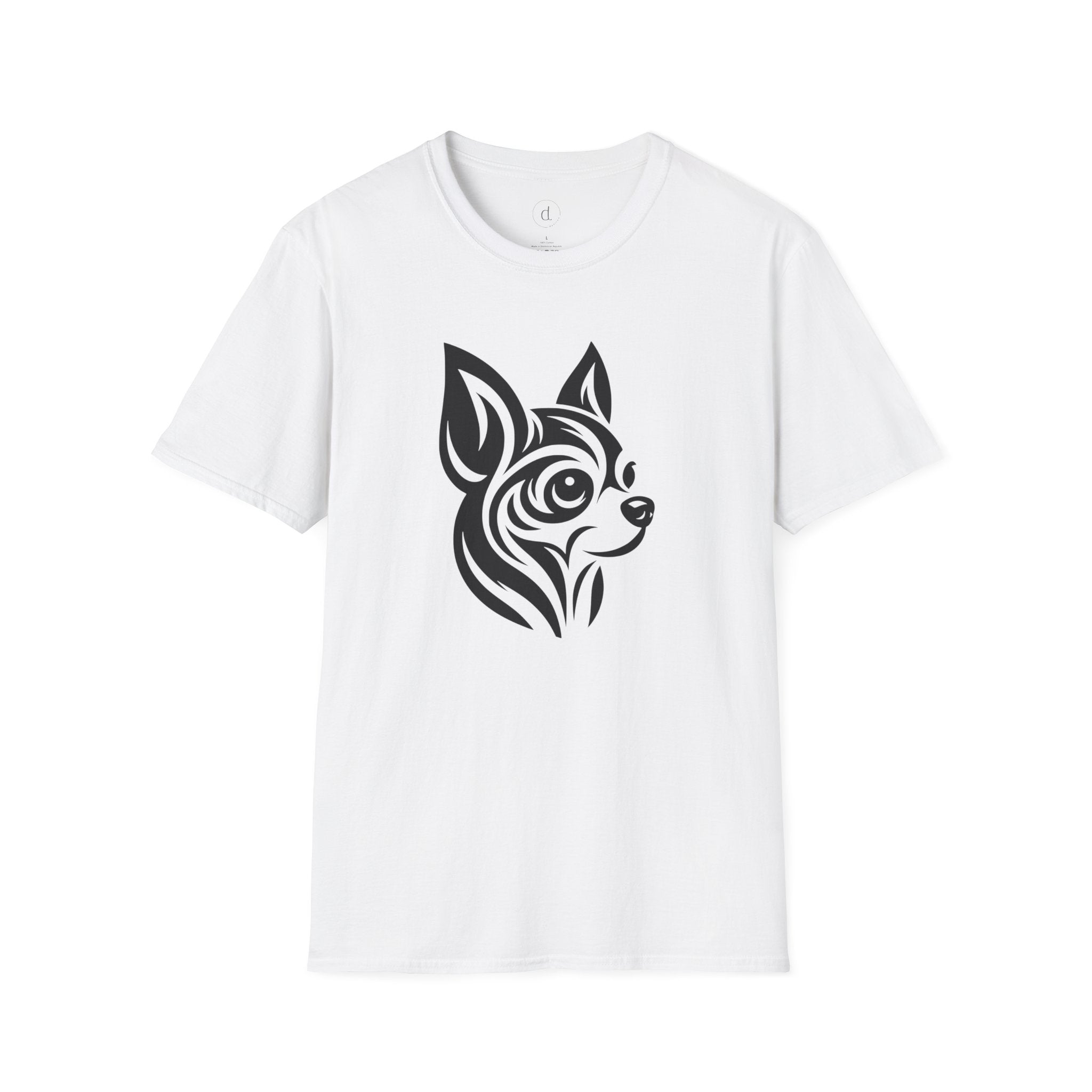 Tribal Chihuahua Softstyle T-Shirt White / S - danirou