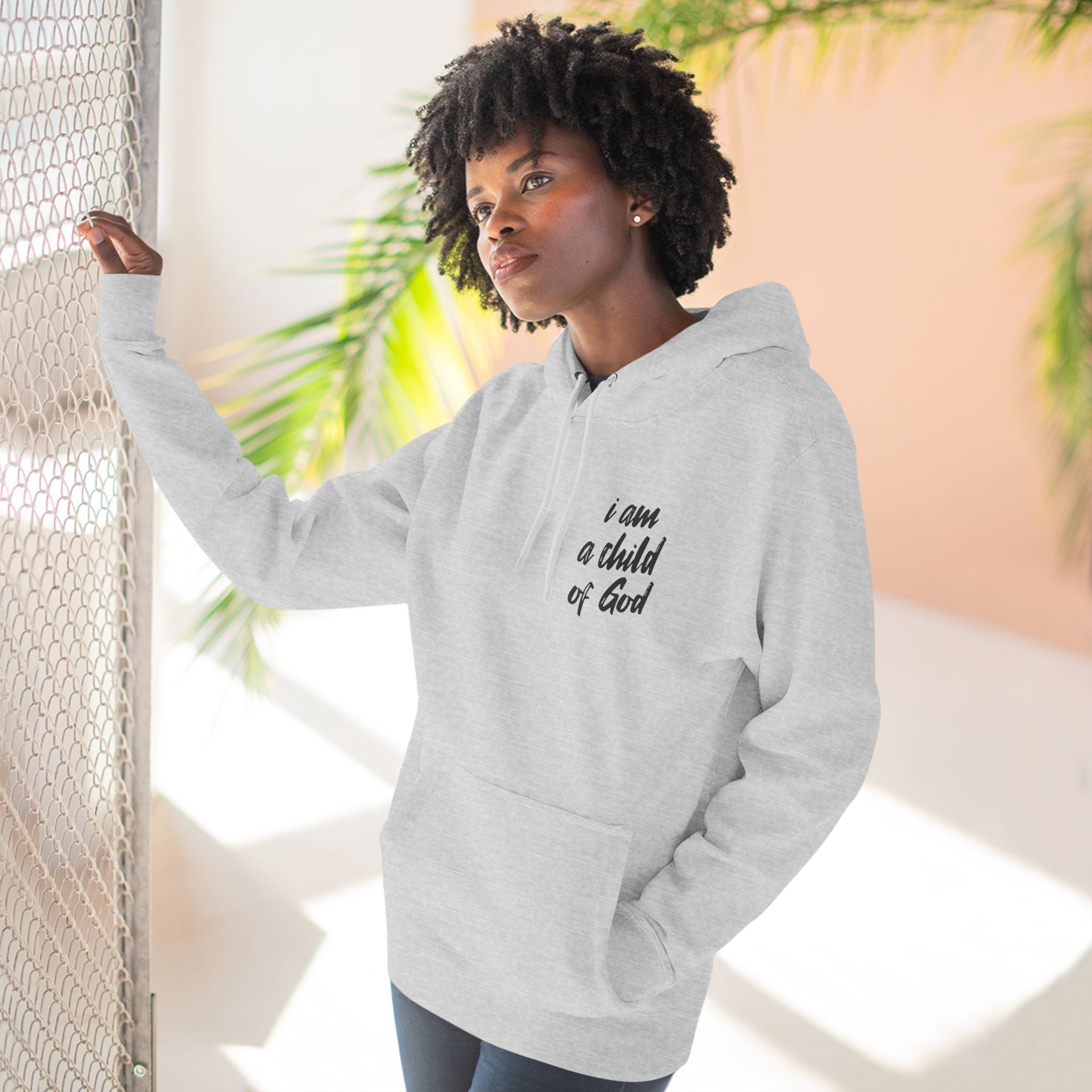 I am a Child of God Three-Panel Fleece Hoodie - danirou