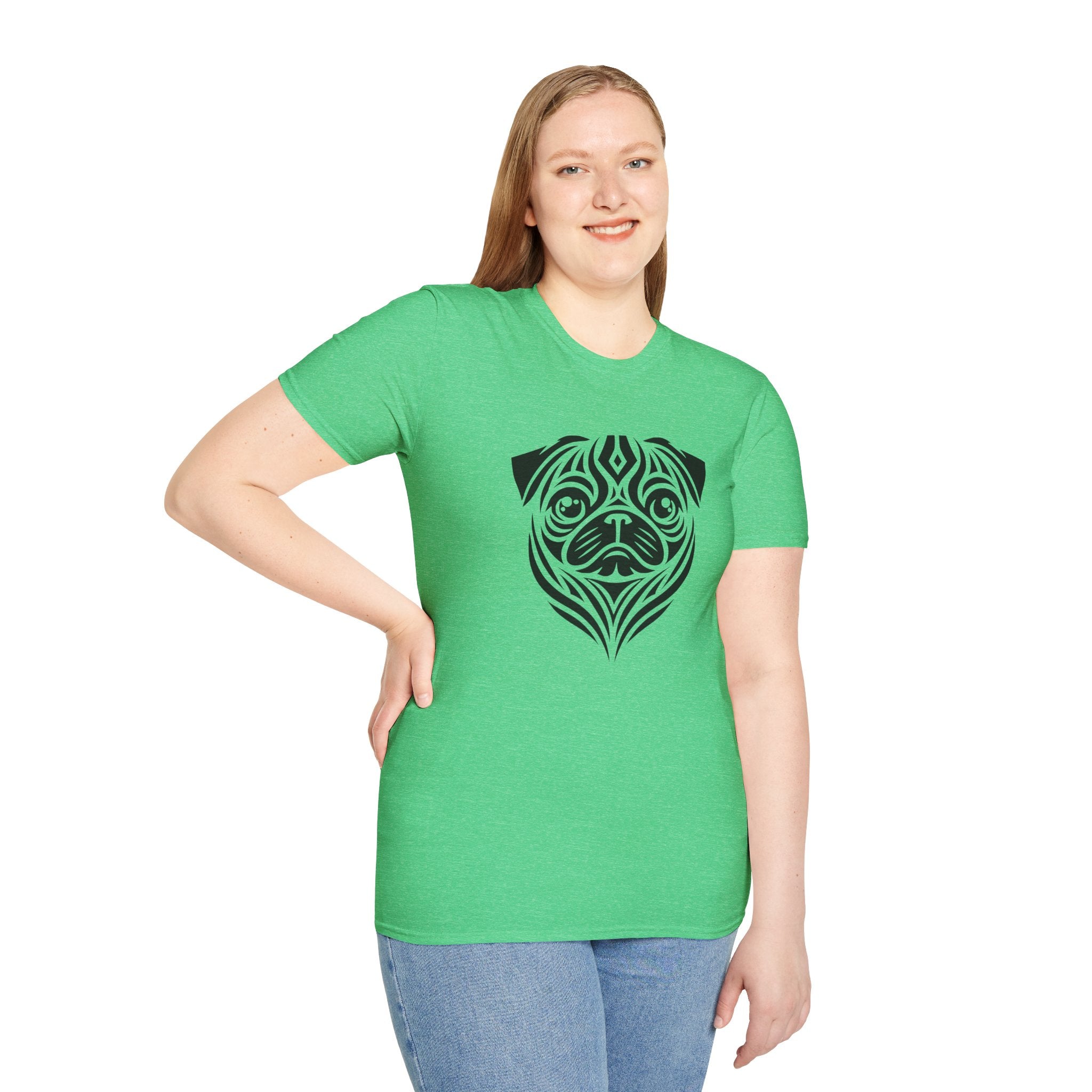 Tribal Style Pug Softstyle T-Shirt - danirou