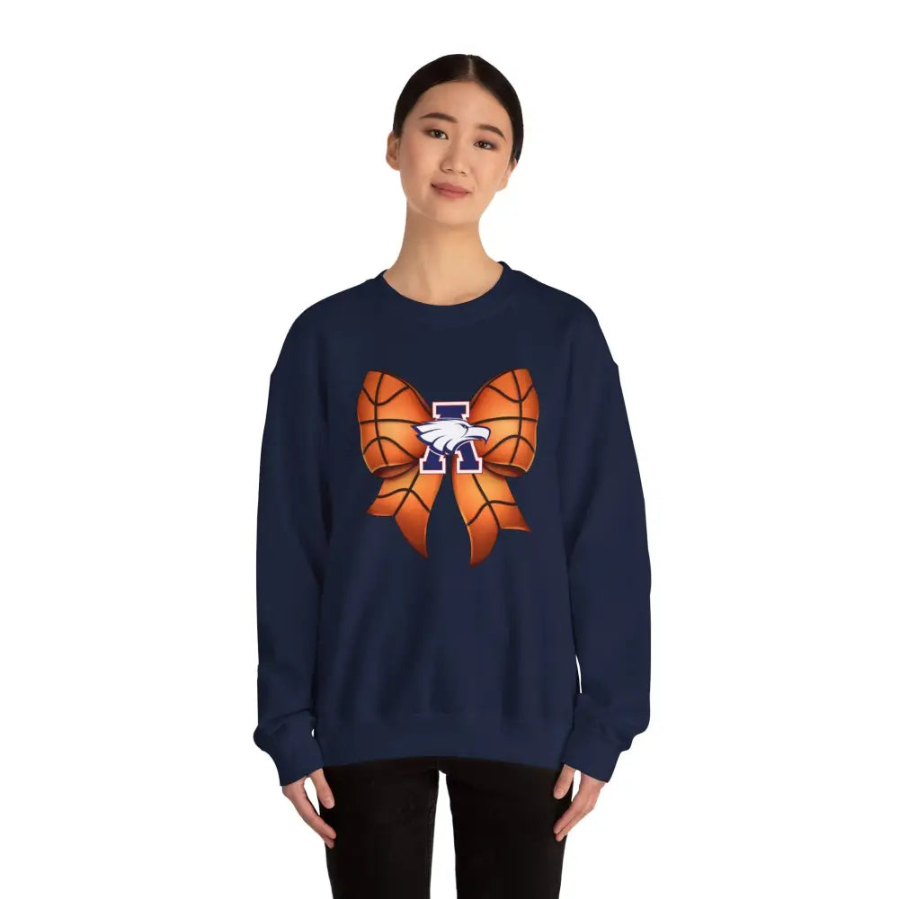 Allen Eagles Basketball Bow Coquette Sweatshirt - Sweatshirt