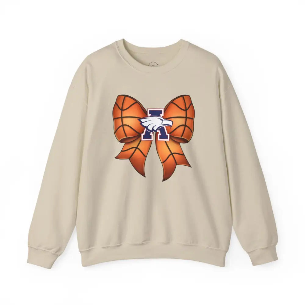 Allen Eagles Basketball Bow Coquette Sweatshirt - Sand / S - Sweatshirt