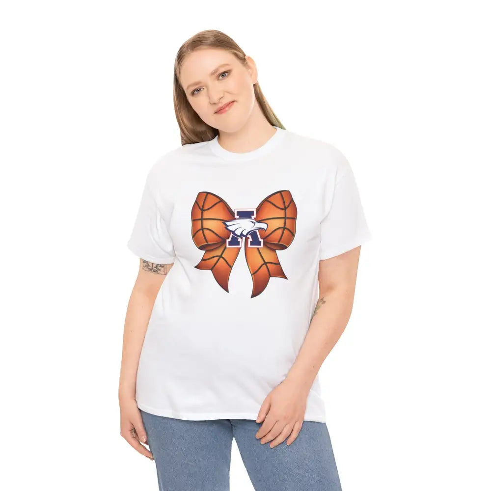 Allen Eagles Basketball Bow Tee - T-Shirt