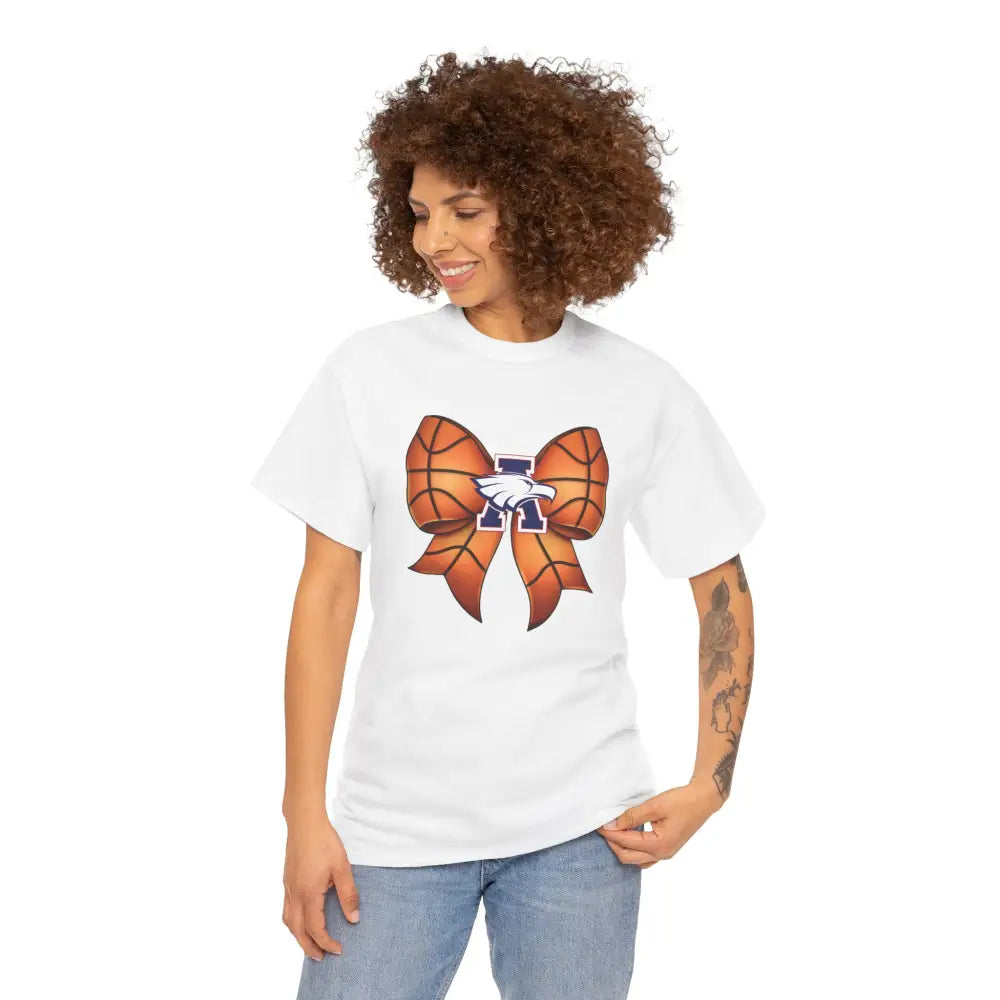 Allen Eagles Basketball Bow Tee - T-Shirt