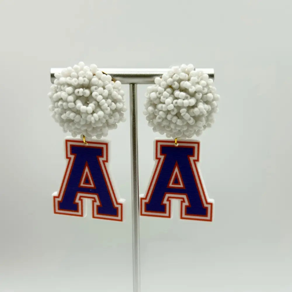 Allen Eagles Big A Bling Earrings