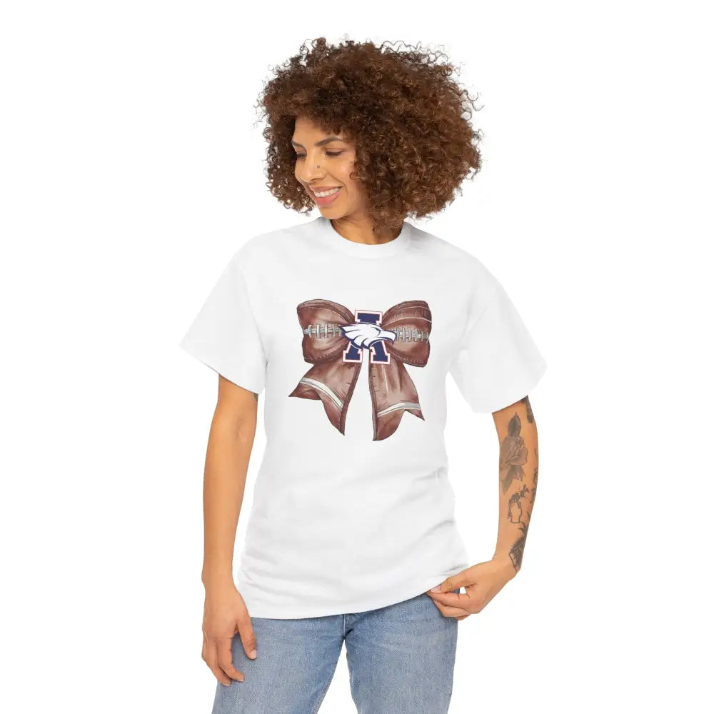 Allen Eagles Football Bow Tee - T-Shirt
