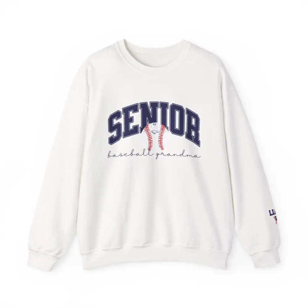 Allen Senior Baseball Grandma Crewneck Sweatshirt - White / S - Sweatshirt