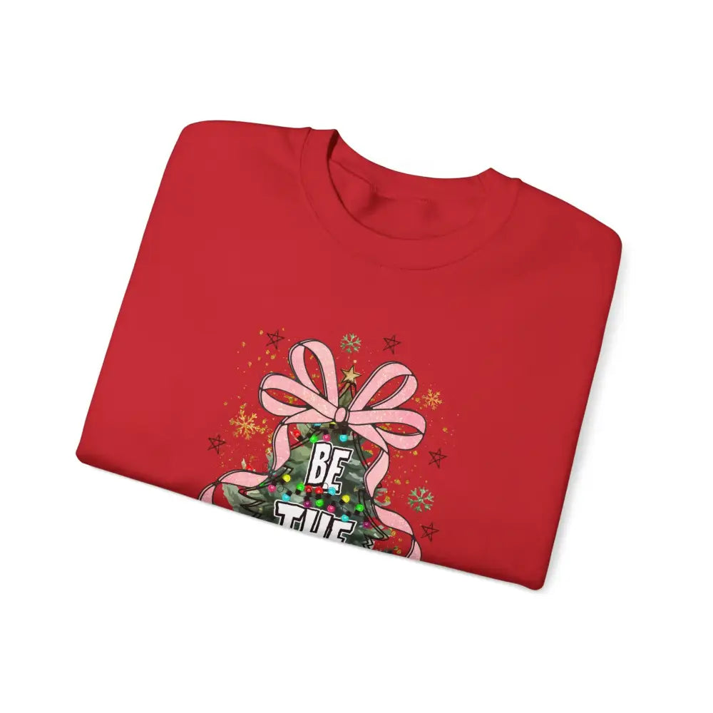 Be The Light Christmas Tree Crewneck Sweatshirt - Sweatshirt
