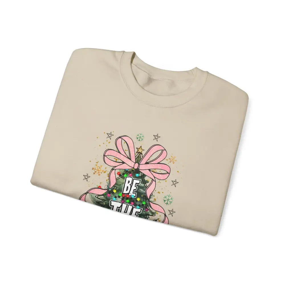 Be The Light Christmas Tree Crewneck Sweatshirt - Sweatshirt